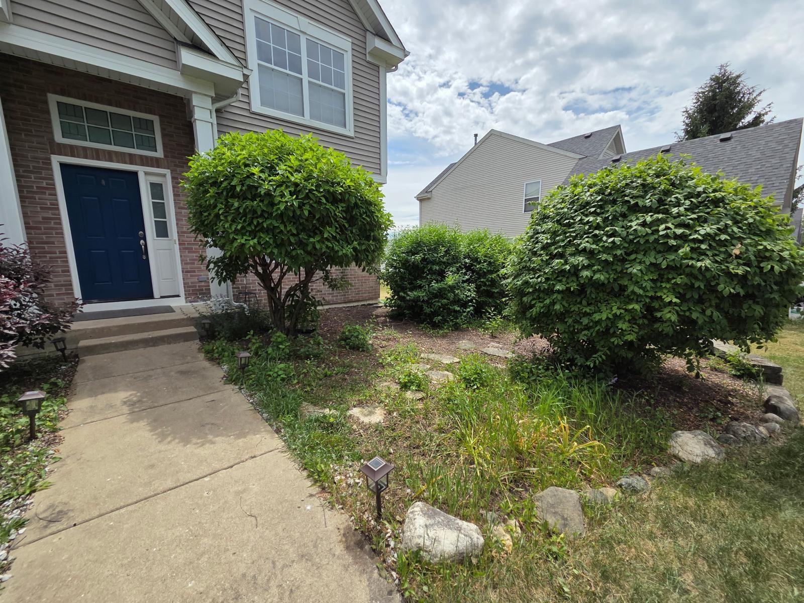 Before landscaping - front entry