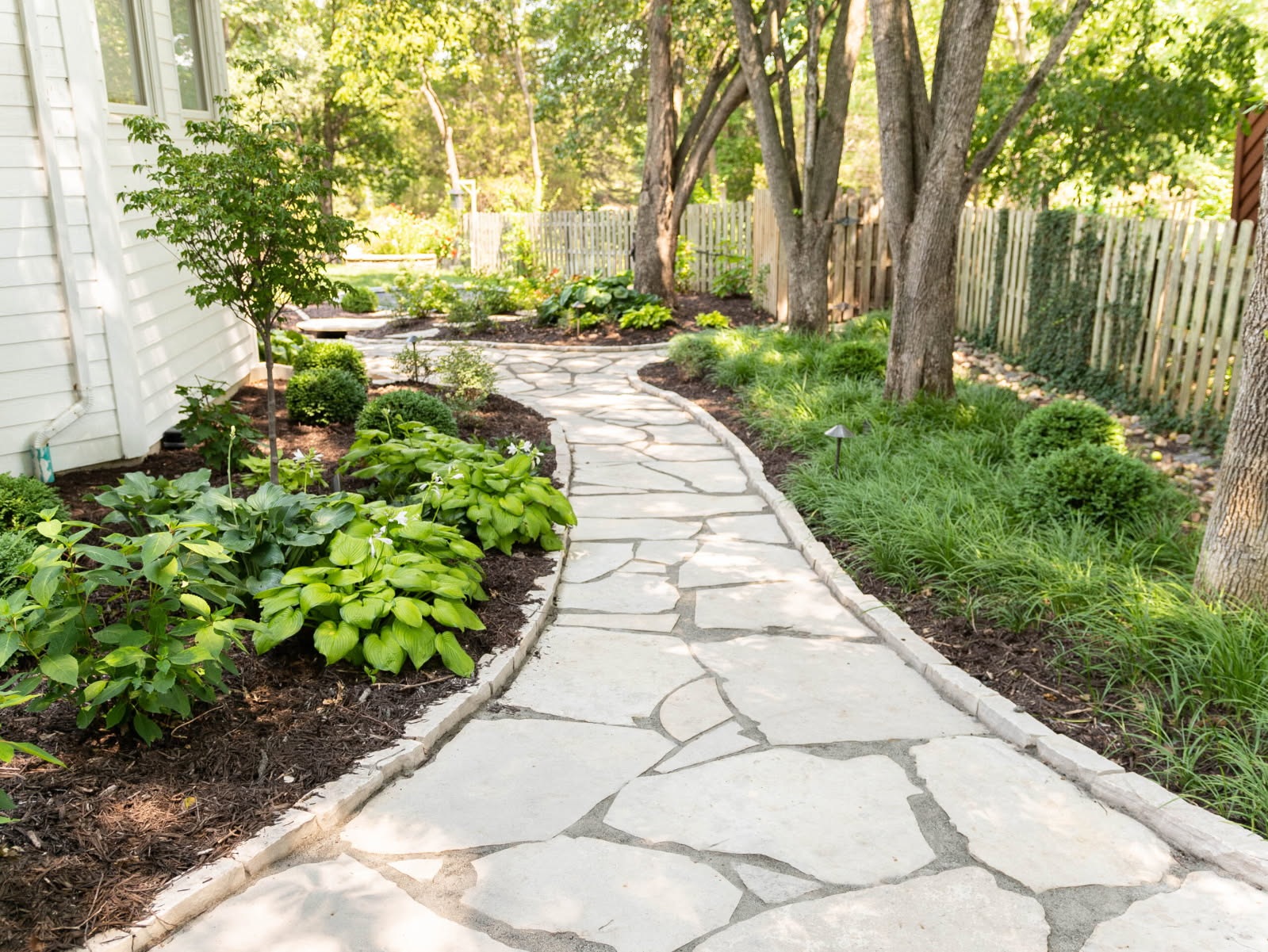 Stone walkway landscaping West Chicago IL