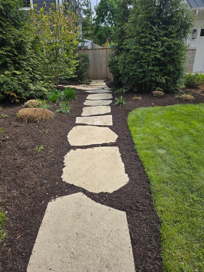 Stone pathway landscaping West Chicago IL