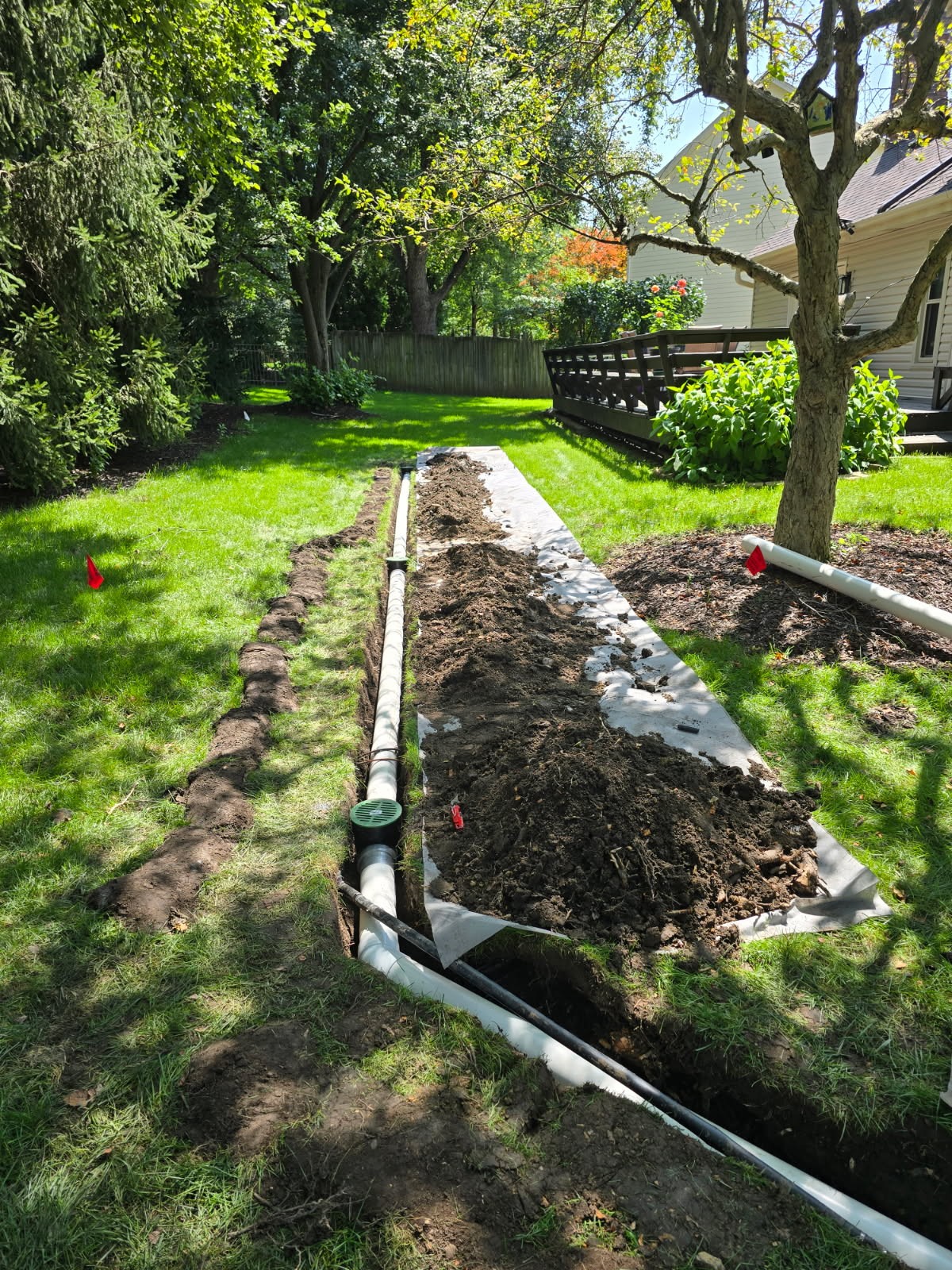 Drainage pipe installation West Chicago IL